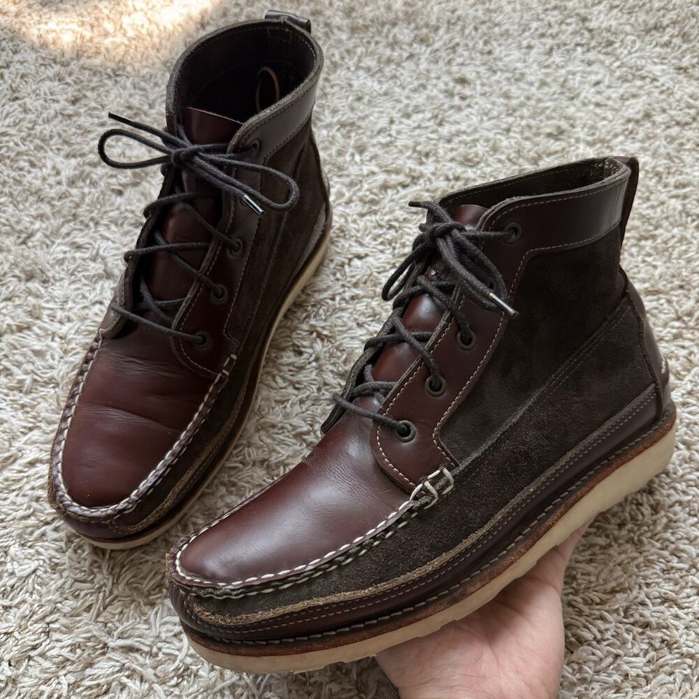 Orvis x Gokey Brown Suede Leather Boots Lace Up Men’s Size 9.5 D (Made In USA)